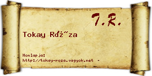 Tokay Róza névjegykártya